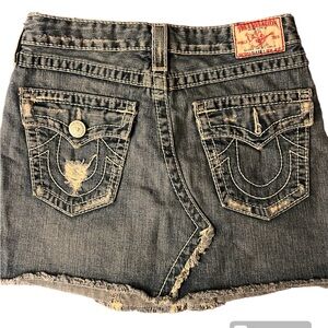 Authentic True Religion Denim Skirt, Size 27. Classic denim!